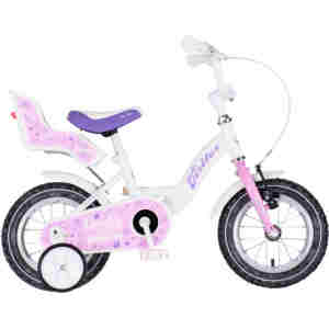Bicikl kids visitor liloo 12" 8" v-brake kontra 95-115cm (12") belo roze perla bicikl kids visitor liloo 12 visitor liloo bicikl 12 inča belo roze perla za devojčice