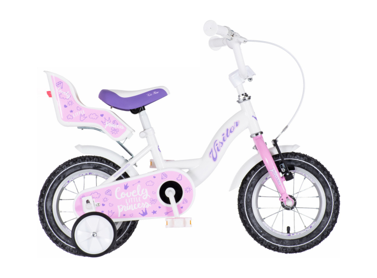 Bicikl kids visitor liloo 12" 8" v-brake kontra 95-115cm (12") belo roze perla bicikl kids visitor liloo 12 visitor liloo bicikl 12 inča belo roze perla za devojčice