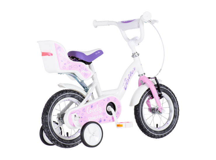 Bicikl kids visitor liloo 12" 8" v-brake kontra 95-115cm (12") belo roze perla bicikl kids visitor liloo 12 visitor liloo bicikl 12 inča belo roze perla za devojčice
