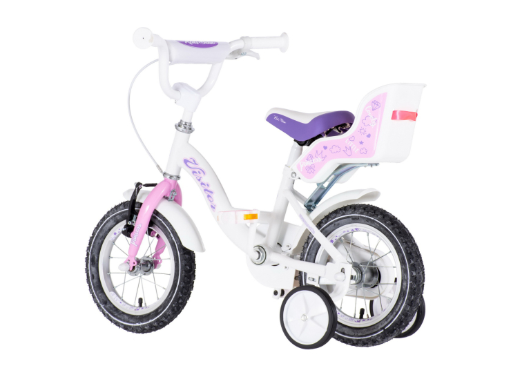 Bicikl kids visitor liloo 12" 8" v-brake kontra 95-115cm (12") belo roze perla bicikl kids visitor liloo 12 visitor liloo bicikl 12 inča belo roze perla za devojčice