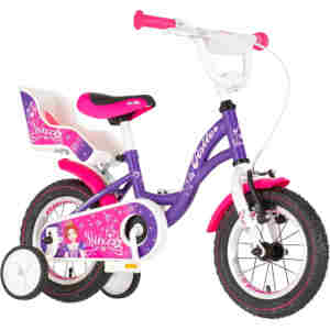 Bicikl kids visitor princess 12" 7" v-brake kontra 95-115cm (12") ljubičasti perla bicikl kids visitor princess 12 visitor princess bicikl 12 inča ljubičasti perla za devojčice