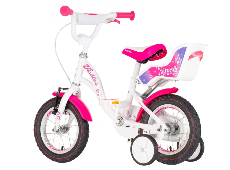 bicikl kids visitor princess 12 inča belo roze perla za devojčice