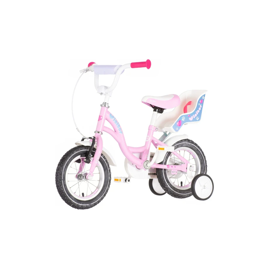 Bicikl kids visitor kitty 12" 7" v-brake kontra 95-115cm (12") roze bicikl kids visitor kitty 12 visitor kitty bicikl 12 inča roze boja za devojčice