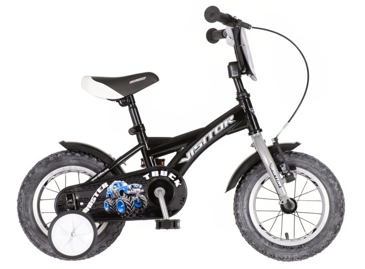 Bicikl kids visitor truck 12" 7" v-brake kontra 95-115cm (12") crno sivi bicikl kids visitor truck 12 visitor truck dečji bicikl 12 inča crno sivi sa v-brake