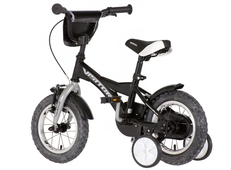 Bicikl kids visitor truck 12" 7" v-brake kontra 95-115cm (12") crno sivi bicikl kids visitor truck 12 visitor truck dečji bicikl 12 inča crno sivi sa v-brake