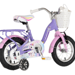 Bicikl kids visitor unicorn 12" 8" v-brake kontra 95-115cm (12") ljubičasti bicikl kids visitor unicorn 12 visitor unicorn 12 dečiji bicikl ljubičasti sa pomoćnim točkićima