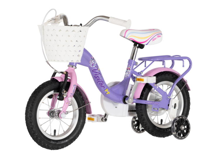 Bicikl kids visitor unicorn 12" 8" v-brake kontra 95-115cm (12") ljubičasti bicikl kids visitor unicorn 12 visitor unicorn 12 dečiji bicikl ljubičasti sa pomoćnim točkićima