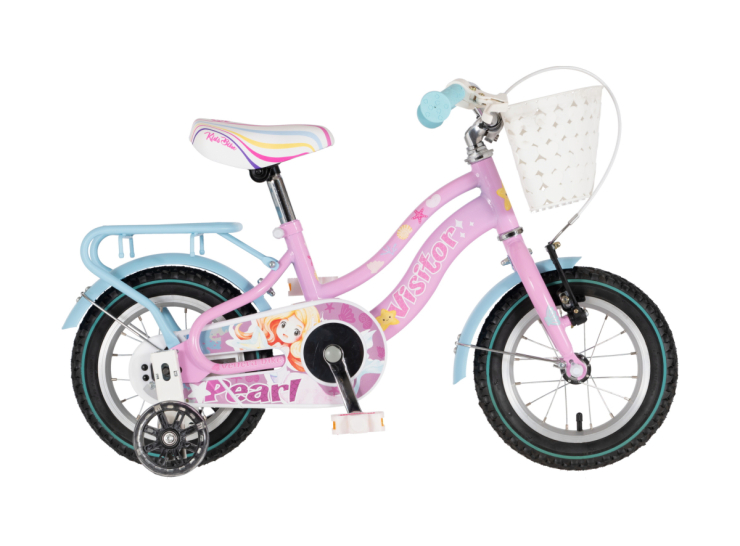 Bicikl kids visitor pearl 12" 8" v-brake kontra 95-115cm (12") roze bicikl kids visitor pearl 12 visitor pearl 12 dečiji bicikl roze v-brake kontra za devojčice