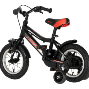 Bicikl kids visitor redstriker 12" 8" v-brake kontra 95-115cm (12") crno crveni bicikl kids visitor redstriker 12 dečiji bicikl visitor redstriker 12 inča crno crveni sa pomoćnim