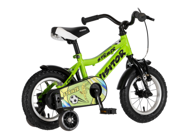 bicikl kids visitor striker 12 visitor striker 12 dečiji bicikl zeleni neon sa pomoćnim točkićima
