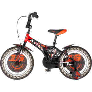 Bicikl kids visitor nitro 16" 10" v-brake kontra 105-125cm (16") crno crvenii dečiji bicikl kids visitor nitro 16 crno crveni sa pomoćnim točkićima
