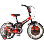 Bicikl kids visitor nitro 16" 10" v-brake kontra 105-125cm (16") crno crvenii dečiji bicikl kids visitor nitro 16 crno crveni sa pomoćnim točkićima