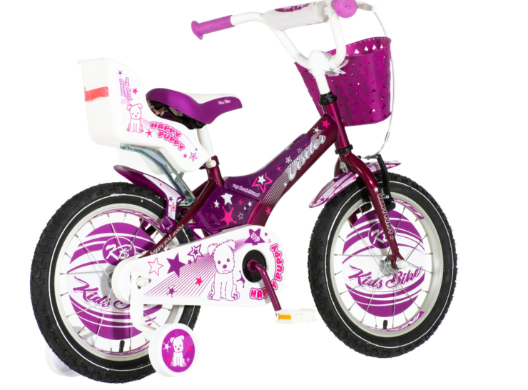 Bicikl kids visitor happy 16" 10" v-brake kontra 105-125cm (16") ljubičasti perla sjaj uv