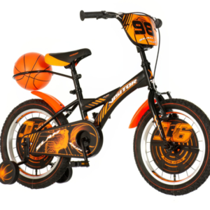 bicikl kids visitor basket 16 dečiji bicikl visitor basket 16 inča crno narandžasti sa pomoćnim
