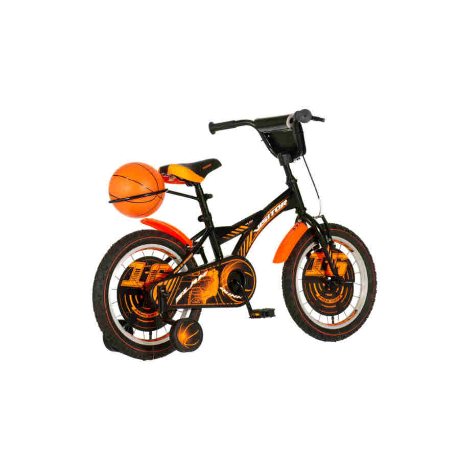 bicikl kids visitor basket 16 dečiji bicikl visitor basket 16 inča crno narandžasti sa pomoćnim