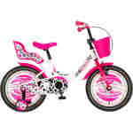 Bicikl kids visitor dalmatian 16" 8" v-brake kontra 105-125cm (16") belo roze Bicikl kids visitor dalmatian 16" 8" v-brake kontra 105-125cm (16") belo roze - Slika 2