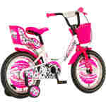 Bicikl kids visitor dalmatian 16" 8" v-brake kontra 105-125cm (16") belo roze Bicikl kids visitor dalmatian 16" 8" v-brake kontra 105-125cm (16") belo roze - Slika 3