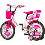 Bicikl kids visitor dalmatian 16" 8" v-brake kontra 105-125cm (16") belo roze Bicikl kids visitor dalmatian 16" 8" v-brake kontra 105-125cm (16") belo roze - Slika 4