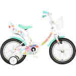 Bicikl kids visitor lola 16" 10" v-brake kontra 105-125cm (16") belo roze perla bicikl kids visitor lola 16 bicikl visitor lola 16 inča belo roze perla za devojčice