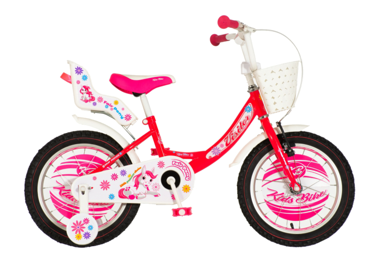 Bicikl kids visitor fairpony 16" 8" v-brake kontra 105-125cm (16") crveni