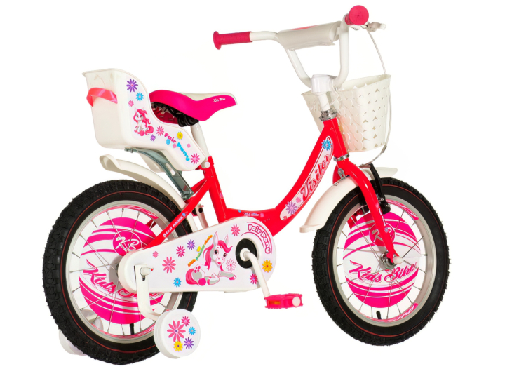 Bicikl kids visitor fairpony 16" 8" v-brake kontra 105-125cm (16") crveni