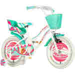 Bicikl kids visitor icecream 16" 9" v-brake  kontra 105-125cm (16") belo tirkiz perla - Slika 1