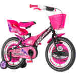 Bicikl kids visitor star 16" 10" v-brake  kontra 105-125cm (16") crno ljubičasti - Slika 1