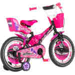 Bicikl kids visitor star 16" 10" v-brake  kontra 105-125cm (16") crno ljubičasti - Slika 3