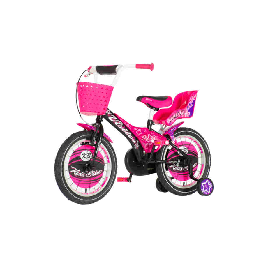 Bicikl kids visitor star 16" 10" v-brake kontra 105-125cm (16") crno ljubičasti