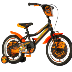 Bicikl kids visitor motocross 16" 9" v-brake  kontra 105-125cm (16") crno narandžasti polu mat