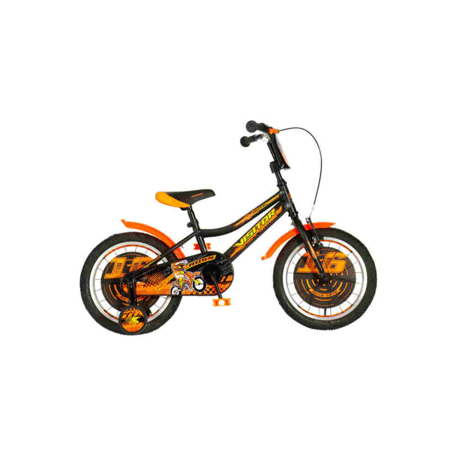 Bicikl kids visitor motocross 16" 9" v-brake kontra 105-125cm (16") crno narandžasti polu mat 1160063 05