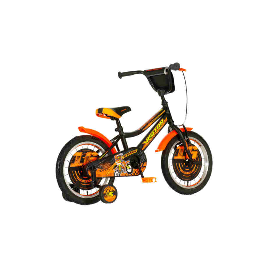 Bicikl kids visitor motocross 16" 9" v-brake kontra 105-125cm (16") crno narandžasti polu mat 1160063 07