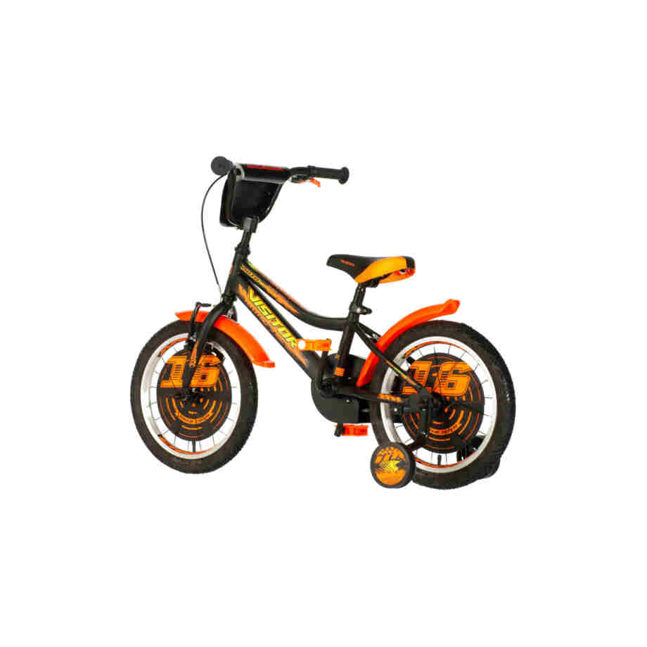 Bicikl kids visitor motocross 16" 9" v-brake kontra 105-125cm (16") crno narandžasti polu mat 1160063 13