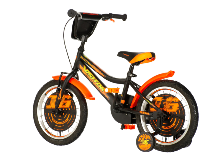 Bicikl kids visitor motocross 16" 9" v-brake kontra 105-125cm (16") crno narandžasti polu mat Bicikl kids visitor motocross 16" 9" v-brake kontra 105-125cm (16") crno narandžasti polu mat