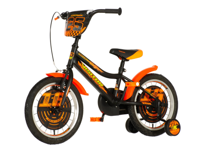 Bicikl kids visitor motocross 16" 9" v-brake kontra 105-125cm (16") crno narandžasti polu mat Bicikl kids visitor motocross 16" 9" v-brake kontra 105-125cm (16") crno narandžasti polu mat