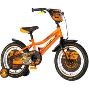 Bicikl kids visitor motocross 16" 9" v-brake kontra 105-125cm (16") neon narandžasti uv Bicikl kids visitor motocross 16" 9" v-brake kontra 105-125cm (16") neon narandžasti uv - Slika 1