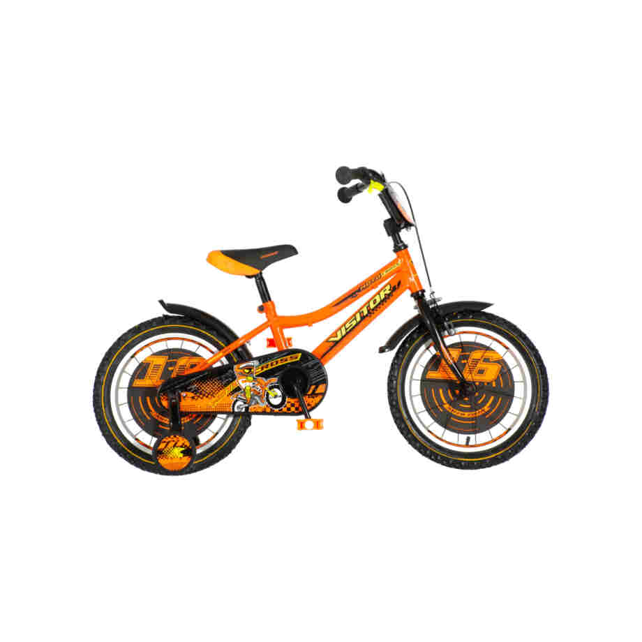 Bicikl kids visitor motocross 16" 9" v-brake kontra 105-125cm (16") neon narandžasti uv 1160064 05