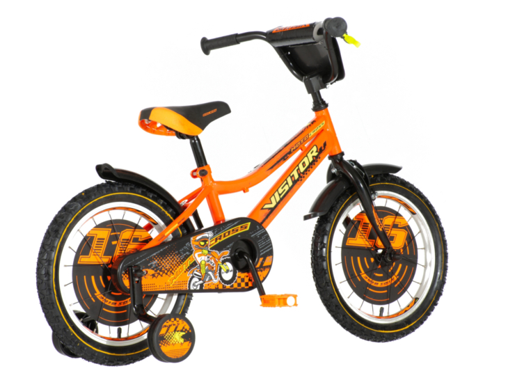 Bicikl kids visitor motocross 16" 9" v-brake kontra 105-125cm (16") neon narandžasti uv Bicikl kids visitor motocross 16" 9" v-brake kontra 105-125cm (16") neon narandžasti uv