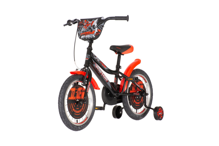 bicikl kids visitor xtreme 16 inča crno crveni sa v-brake kočnicom