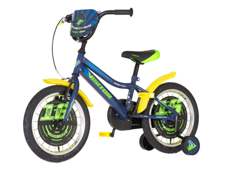 Bicikl kids visitor roboter 16" 9" v-brake kontra 105-125cm (16") plavi perla