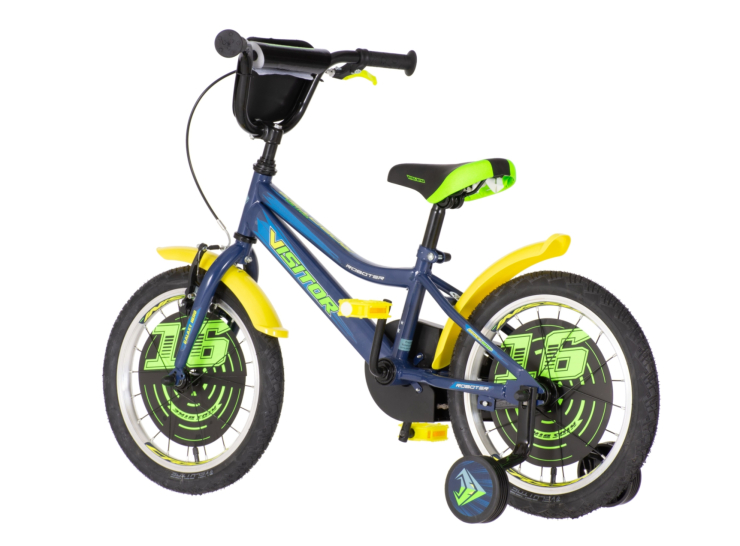 Bicikl kids visitor roboter 16" 9" v-brake kontra 105-125cm (16") plavi perla