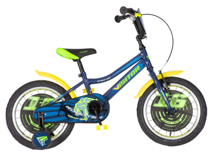 Bicikl kids visitor roboter 16" 9" v-brake kontra 105-125cm (16") plavi perla