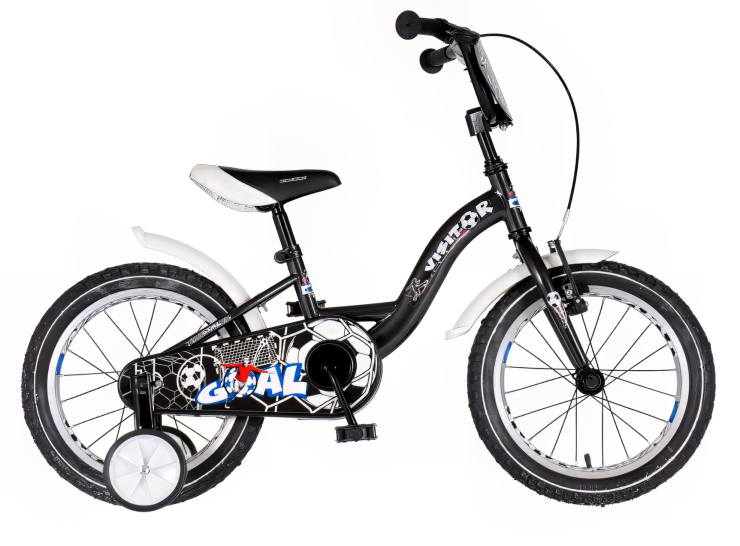 Bicikl kids visitor goal 16" 9" v-brake kontra 105-125cm (16") crni Bicikl kids visitor goal 16" 9" v-brake kontra 105-125cm (16") crni