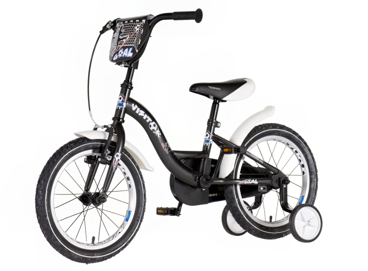 Bicikl kids visitor goal 16" 9" v-brake kontra 105-125cm (16") crni Bicikl kids visitor goal 16" 9" v-brake kontra 105-125cm (16") crni