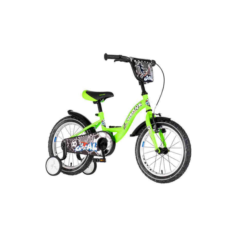 bicikl kids visitor goal 16 dečiji bicikl visitor goal 16 inča belo zeleni neon sa