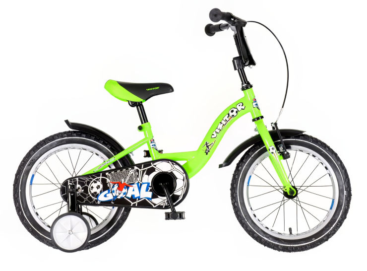 Bicikl kids visitor goal 16" 9" v-brake kontra 105-125cm (16") belo zeleni neon bicikl kids visitor goal 16 dečiji bicikl visitor goal 16 inča belo zeleni neon sa
