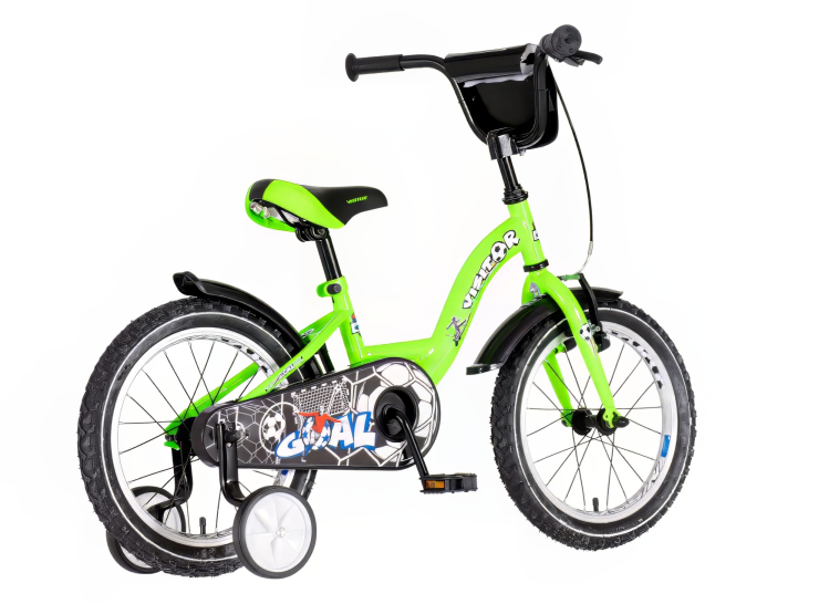 Bicikl kids visitor goal 16" 9" v-brake kontra 105-125cm (16") belo zeleni neon bicikl kids visitor goal 16 dečiji bicikl visitor goal 16 inča belo zeleni neon sa