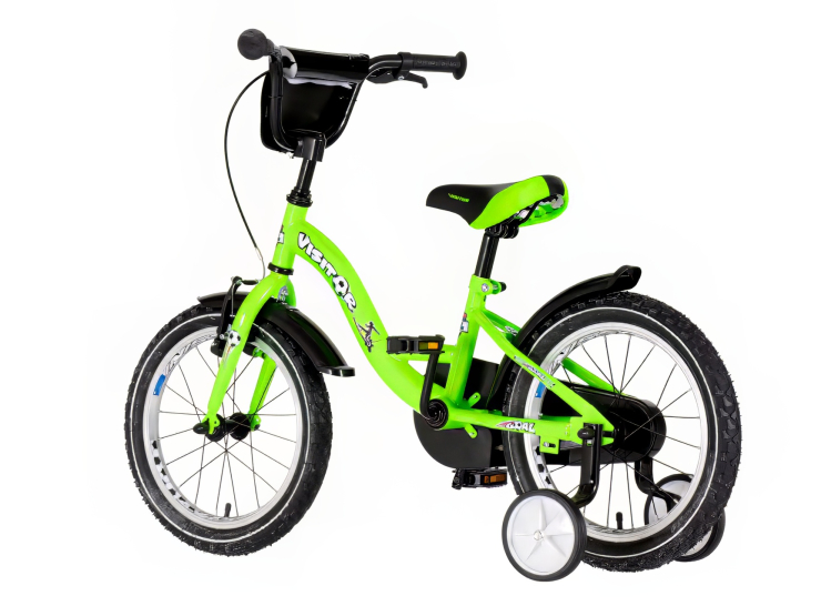 Bicikl kids visitor goal 16" 9" v-brake kontra 105-125cm (16") belo zeleni neon bicikl kids visitor goal 16 dečiji bicikl visitor goal 16 inča belo zeleni neon sa
