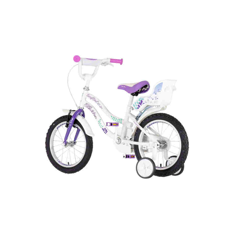 Bicikl kids visitor songbird 16" 9" v-brake kontra 105-125cm (16") belo ljubičasti perla bicikl kids visitor songbird 16 belo ljubičasti perla za devojčice