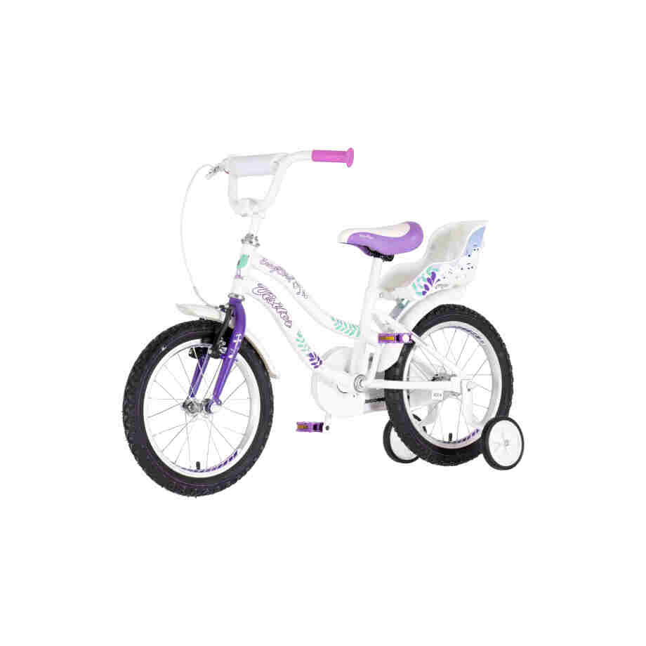 Bicikl kids visitor songbird 16" 9" v-brake kontra 105-125cm (16") belo ljubičasti perla bicikl kids visitor songbird 16 belo ljubičasti perla za devojčice